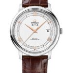 Omega De Ville Prestige Co-Axial Watch – 39.5 mm Steel Case – Silver Dial – Brown Leather Strap – 424.13.40.20.02.002