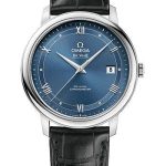 Omega De Ville Prestige Co-Axial Watch – 39.5 mm Steel Case – Blue Dial – Black Leather Strap – 424.13.40.20.03.002