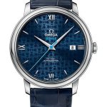 Omega De Ville Prestige Co-Axial Orbis Watch – 39.5 mm Steel Case – Blue Dial – Blue Leather Strap – 424.13.40.20.03.003