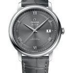 Omega De Ville Prestige Co-Axial Watch – 39.5 mm Steel Case – Grey Dial – Grey Leather Strap – 424.13.40.20.06.001