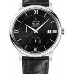 Omega De Ville Prestige Power Reserver Co-Axial Watch – 39.5 mm Steel Case – Black Dial – Black Leather Strap – 424.13.40.21.01.001