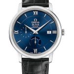 Omega De Ville Prestige Co-Axial Power Reserve Watch – 39.5 mm Steel Case – Blue Dial – Black Leather Strap – 424.13.40.21.03.001