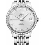Omega De Ville Prestige Co-Axial Watch – 32.7 mm Steel Case – Diamond Bezel – Silver Diamond Dial – 424.15.33.20.52.001