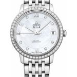 Omega De Ville Prestige Co-Axial Watch – 32.7 mm Steel Case – Diamond Bezel – Mother-Of-Pearl Diamond Dial – 424.15.33.20.55.001