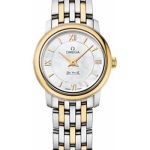 Omega De Ville Prestige Quartz Watch – 24.4 mm Steel And Yellow Gold Case – Mother-Of-Pearl Dial – 424.20.24.60.05.001