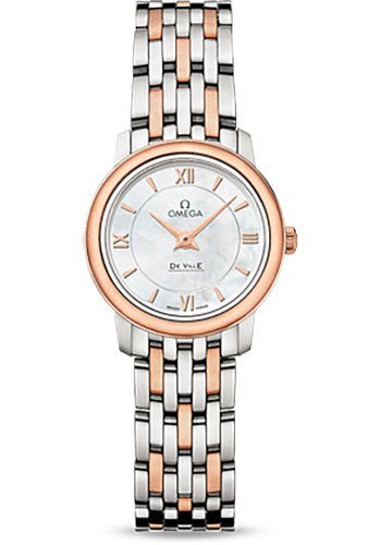 Omega De Ville Prestige Quartz Watch – 24.4 mm Steel And Red Gold Case – Mother-Of-Pearl Dial – Two-Tone Steel And Red Gold Bracelet – 424.20.24.60.05.002