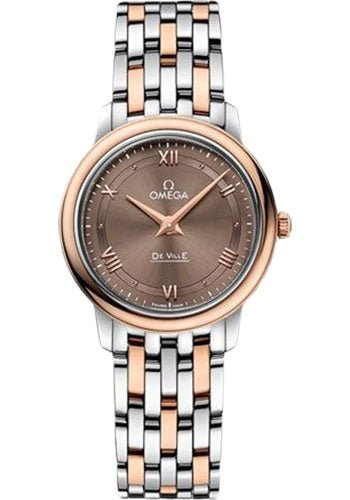 Omega De Ville Prestige Quartz Watch – 27.4 mm Steel And Red Gold Case – Chestnut Dial – 424.20.27.60.13.001