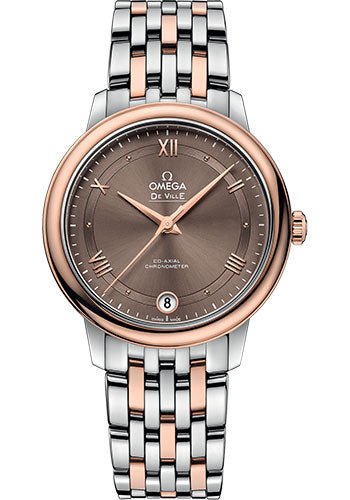 Omega De Ville Prestige Co-Axial Watch – 32.7 mm Steel And Red Gold Case – Chestnut Dial – 424.20.33.20.13.001