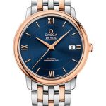 Omega De Ville Prestige Co-Axial Watch – 36.8 mm Steel Case – 18K Red Gold Bezel – Blue Dial – Red Gold-Steel Bracelet – 424.20.37.20.03.002