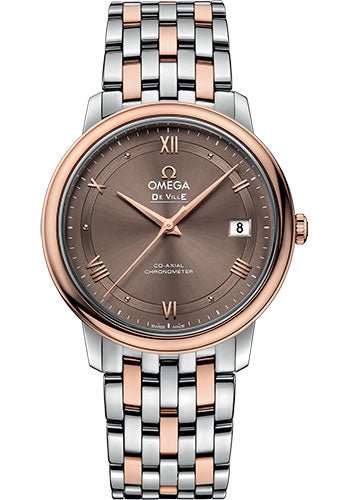 Omega De Ville Prestige Co-Axial Watch – 36.8 mm Steel And Red Gold Case – Chestnut Dial – 424.20.37.20.13.001