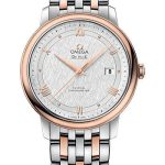Omega De Ville Prestige Co-Axial Watch – 39.5 mm Steel And Red Gold Case – White Silvery Dial – 424.20.40.20.02.002