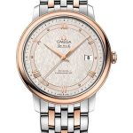 Omega De Ville Prestige Co-Axial Watch – 39.5 mm Steel And Red Gold Case – Ivory Silvery Dial – 424.20.40.20.02.003
