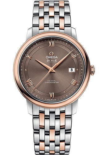 Omega De Ville Prestige Co-Axial Watch – 39.5 mm Steel And Red Gold Case – Chestnut Dial – 424.20.40.20.13.001