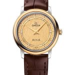 Omega De Ville Prestige Quartz Watch – 27.4 mm Steel And Yellow Gold Case – Champagne Dial – Brown Leather Strap – 424.23.27.60.58.001