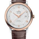 Omega De Ville Prestige Co-Axial Watch – 39.5 mm Steel And Red Gold Case – White Silvery Dial – Brown Leather Strap – 424.23.40.20.02.002