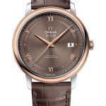 Omega De Ville Prestige Co-Axial Watch – 39.5 mm Steel And Red Gold Case – Chestnut Dial – Brown Leather Strap – 424.23.40.20.13.001