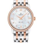 Omega De Ville Prestige Quartz Watch – 27.4 mm Steel And Red Gold Case – Diamond-Set Red Gold Bezel – Mother-Of-Pearl Diamond Dial – Two-Tone Steel And Red Gold Bracelet – 424.25.27.60.55.002