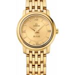 Omega De Ville Prestige Quartz Watch – 24.4 mm Yellow Gold Case – Champagne Dial – 424.50.24.60.08.001
