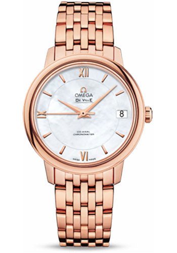 Omega De Ville Prestige Co-Axial Watch – 32.7 mm Red Gold Case – Mother-Of-Pearl Dial – 424.50.33.20.05.002