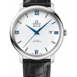Omega De Ville Prestige Co-Axial Watch – 39.5 mm White Gold Case – White Dial – Black Leather Strap – 424.53.40.20.04.001