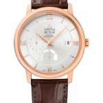 Omega De Ville Prestige Power Reserver Co-Axial Watch – 39.5 mm Red Gold Case – Silver Dial – Brown Leather Strap – 424.53.40.21.02.001