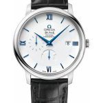 Omega De Ville Prestige Power Reserver Co-Axial Watch – 39.5 mm White Gold Case – White Dial – Black Leather Strap – 424.53.40.21.04.001