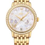 Omega De Ville Prestige Co-Axial Watch – 36.8 mm Yellow Gold Case – Diamond Bezel – Mother-Of-Pearl Diamond Dial – 424.55.33.20.55.005