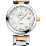Omega De Ville Ladymatic Omega Co-Axial Watch – 34 mm Steel Case – White Diamond Dial – Steel And Yellow Gold Bracelet – 425.20.34.20.55.003