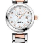 Omega De Ville Ladymatic Omega Co-Axial Watch – 34 mm Steel Case – White Diamond Dial – Steel And Sedna Gold Bracelet – 425.20.34.20.55.004
