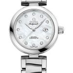 Omega De Ville Ladymatic Omega Co-Axial Watch – 34 mm Steel Case – White Diamond Dial – 425.30.34.20.55.002