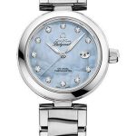 Omega De Ville Ladymatic Omega Co-Axial Watch – 34 mm Steel Case – Blue Diamond Dial – 425.30.34.20.57.003