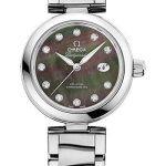 Omega De Ville Ladymatic Omega Co-Axial Watch – 34 mm Steel Case – Black Diamond Dial – 425.30.34.20.57.004