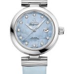 Omega De Ville Ladymatic Omega Co-Axial Watch – 34 mm Steel Case – Blue Diamond Dial – Blue Leather Strap – 425.32.34.20.57.003
