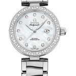 Omega De Ville Ladymatic Omega Co-Axial Watch – 34 mm Steel Case – White Diamond Dial – 425.35.34.20.55.002