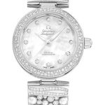 Omega De Ville Ladymatic Omega Co-Axial – 34 mm White Gold Case – Diamond Bezel – White Pearled Mother-Of-Pearl Diamond Dial – 425.65.34.20.55.013