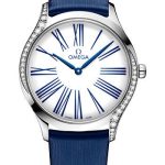 Omega De Ville Tresor Quartz Watch – 36 mm Steel Case – White Dial – Blue Fabric Strap – 428.17.36.60.04.001