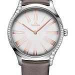 Omega De Ville Tresor Quartz Watch – 39 mm Steel Case – Silver Dial – Grey Fabric Strap – 428.17.39.60.02.001