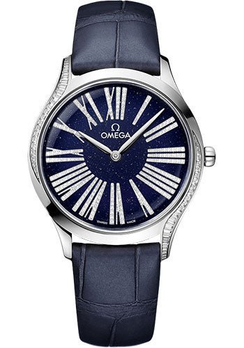 Omega De Ville Tresor Quartz – 36 mm Canopus Gold Case – Bold Blue Dial – Blue Leather Strap – 428.58.36.60.53.001