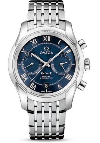 Omega De Ville Co-Axial Chronograph Watch – 42 mm Steel Case – Blue Dial – 431.10.42.51.03.001