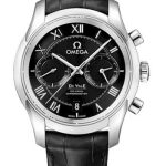 Omega De Ville Co-Axial Chronograph Watch – 42 mm Steel Case – Black Dial – Black Leather Strap – 431.13.42.51.01.001