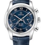 Omega De Ville Co-Axial Chronograph Watch – 42 mm Steel Case – Blue Dial – Blue Leather Strap – 431.13.42.51.03.001