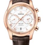 Omega De Ville Co-Axial Chronograph Watch – 42 mm Red Gold Case – Silver Dial – Brown Leather Strap – 431.53.42.51.02.001
