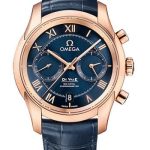 Omega De Ville Co-Axial Chronograph Watch – 42 mm Red Gold Case – Blue Dial – Blue Leather Strap – 431.53.42.51.03.001
