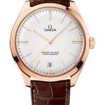 Omega De Ville Tresor Omega Master Co-Axial Watch – 40 mm Sedna Gold Case – Silvery Dial – Brown Leather Strap – 432.53.40.21.02.002