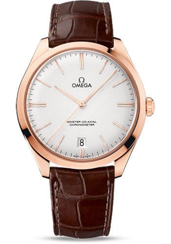 Omega De Ville Tresor Omega Master Co-Axial Watch – 40 mm Sedna Gold Case – Silvery Dial – Brown Leather Strap – 432.53.40.21.02.002