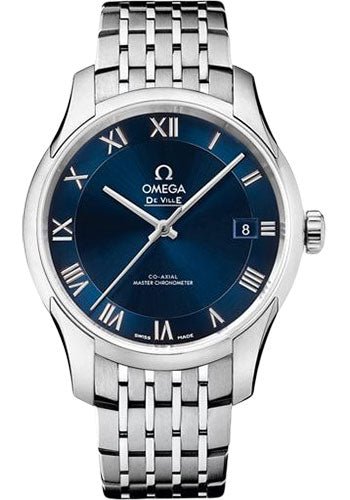 Omega De Ville Hour Vision Co-Axial Master Chronometer Watch – 41 mm Steel Case – Two-Zone Blue Dial – 433.10.41.21.03.001