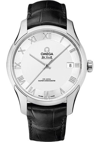 Omega De Ville Hour Vision Co-Axial Master Chronometer Watch – 41 mm Steel Case – Two-Zone -Silver Dial – Black Leather Strap – 433.13.41.21.02.001