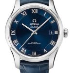 Omega De Ville Hour Vision Co-Axial Master Chronometer Watch – 41 mm Steel Case – Two-Zone Blue Dial – Blue Leather Strap – 433.13.41.21.03.001