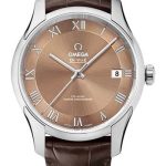 Omega De Ville Hour Vision Co-Axial Master Chronometer Watch – 41 mm Steel Case – Two-Zone Bronze Dial – Brown Leather Strap – 433.13.41.21.10.001