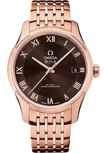 Omega De Ville Hour Vision Co-Axial Master Chronometer Watch – 41 mm Sedna Gold Case – Two-Zone Brown Dial – 433.50.41.21.13.001